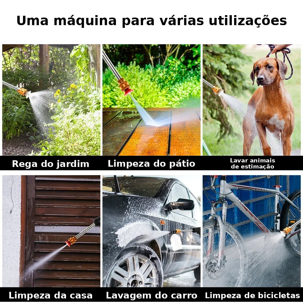 Lavadora de Pressão Portátil Sem Fios — Kit Completo